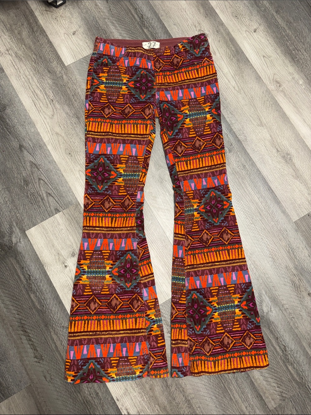Free People We The Free printed corduroy flare pants